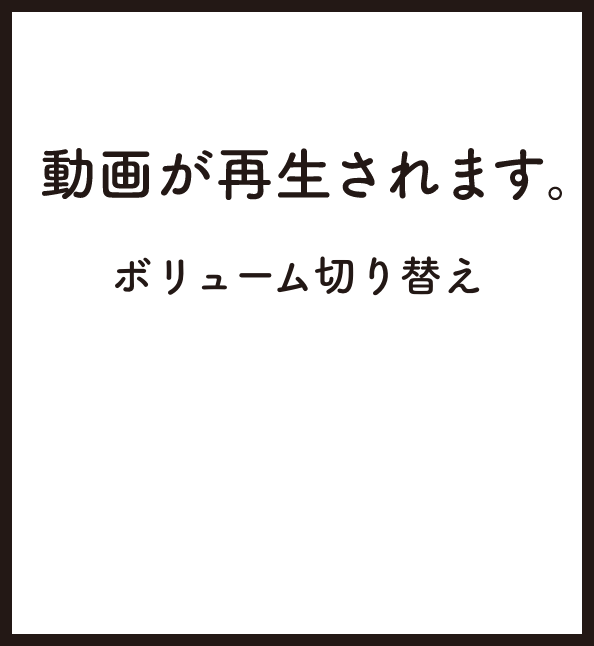 動画が再生されます ボリューム切り替え