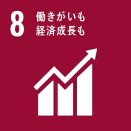 SDGs 8.働きがいも経済成長も　の項目