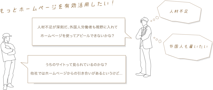 もっとホームページ・WEBサイトを有効活用したい！