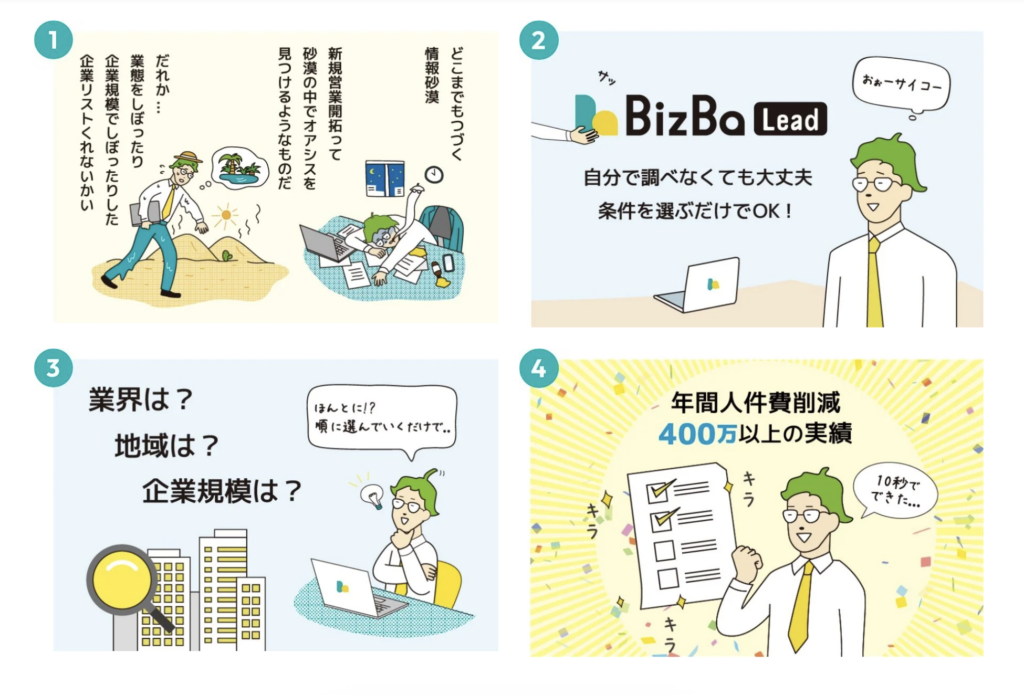 BizBa-Lead（ビズバリード）4コマ漫画 制作